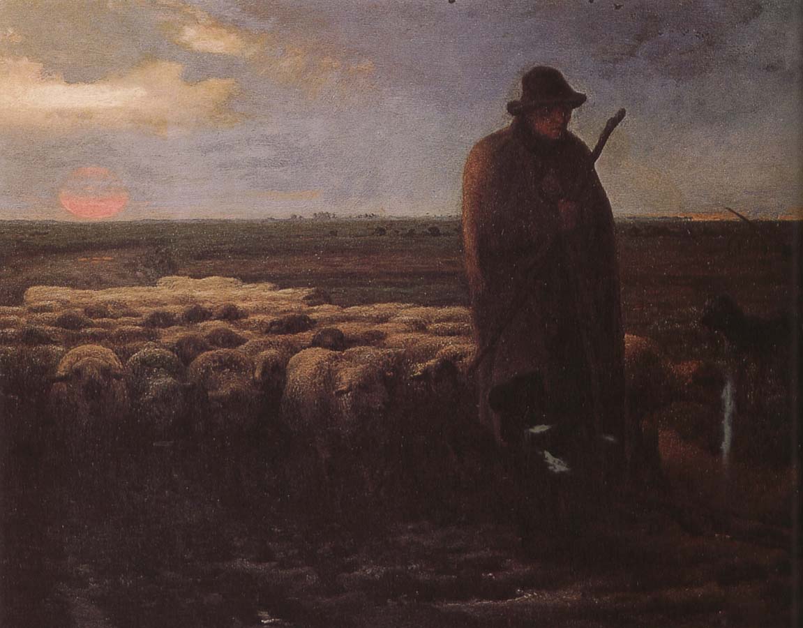 Jean Francois Millet Shepherden with his sheep